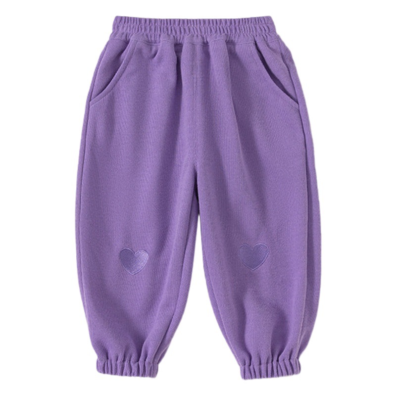 Pantalones largos para niñas Youbao, pantalones deportivos con forma de corazón para primavera y otoño, pantalones deportivos para niños, pantalones largos informales, pantalones jogger para niños pequeños