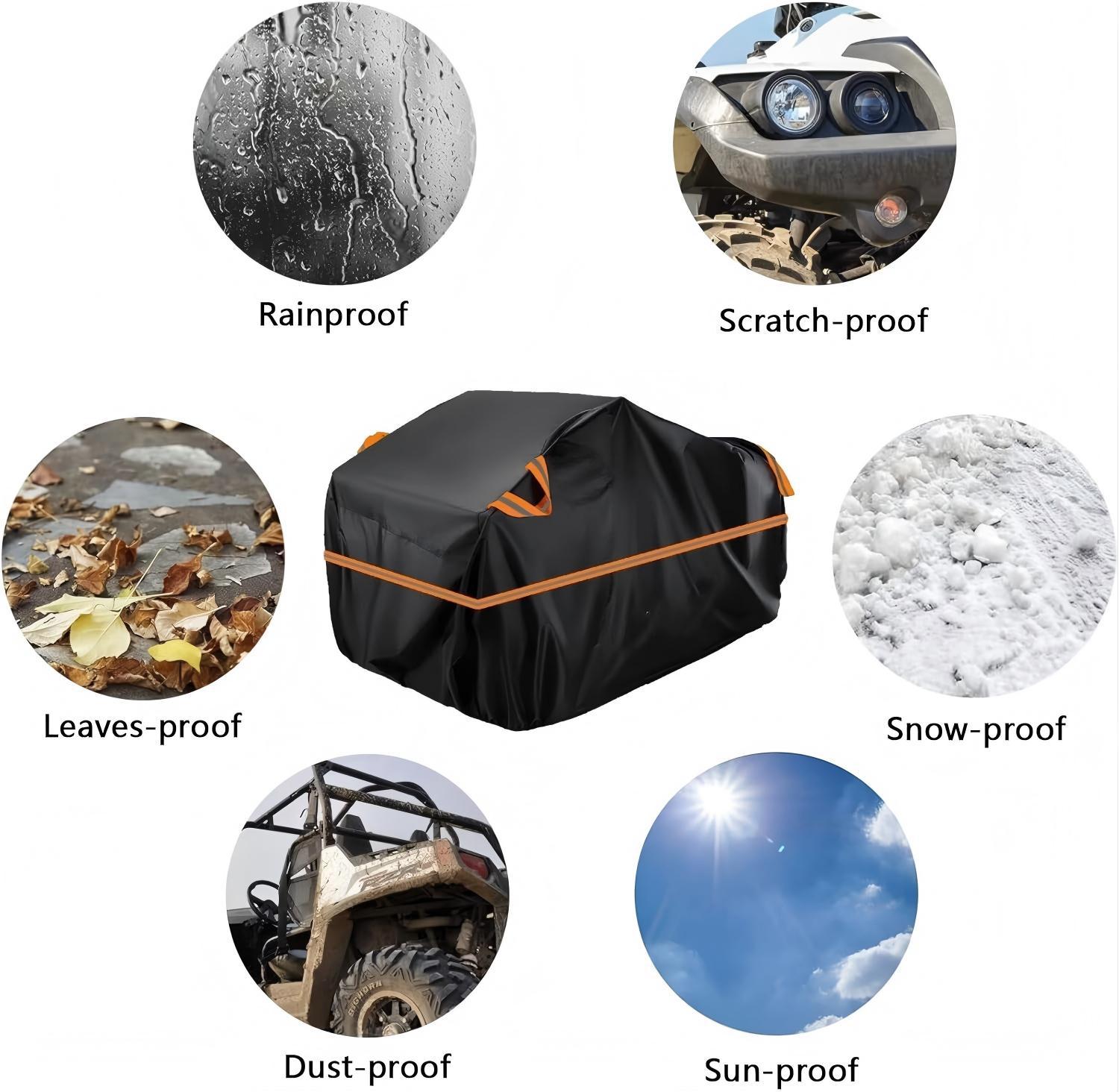 Outdoor Waterproof and Dustproof Atv Cover, Oxford Cloth Sun Protection and Snow Protection Cover for Beach Vehicles, Cross-Border Best-Selling Model