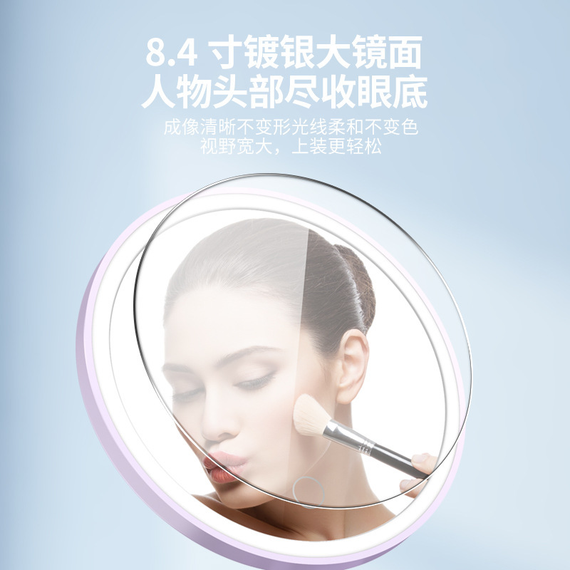 espejo de maquillaje LED con lámpara cajón de maquillaje caja de almacenamiento con espejo escritorio de lápiz labial casero estante de almacenamiento