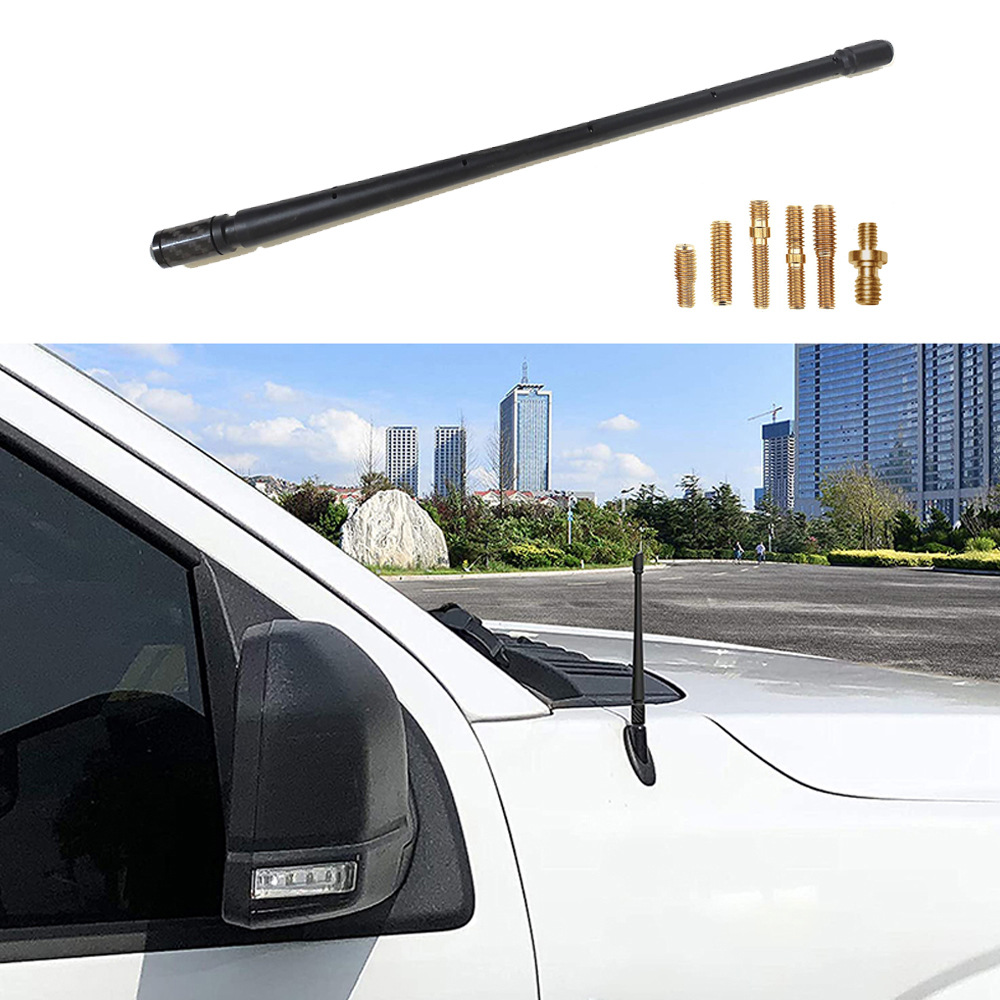 1 Set of Antenna + Screws 13inch Black Suitable for Ford F150 95-26 Off-Road Vehicle Fm Rubber Antenna