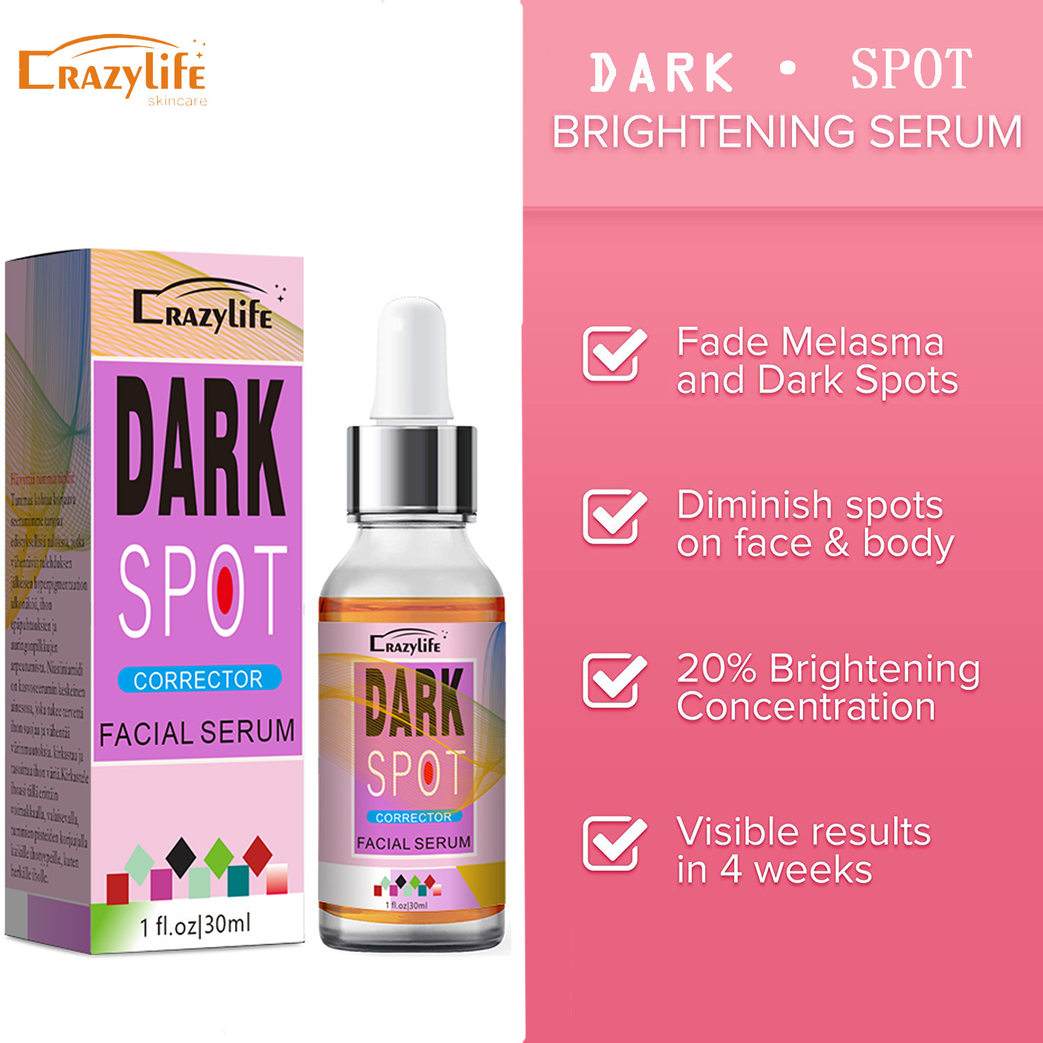 Siero viso anti-macchie per un colorito uniforme e luminoso_voghion.com