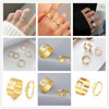 Fashionable ring for beloved, brand set suitable for men and women, internet celebrity, on index finger