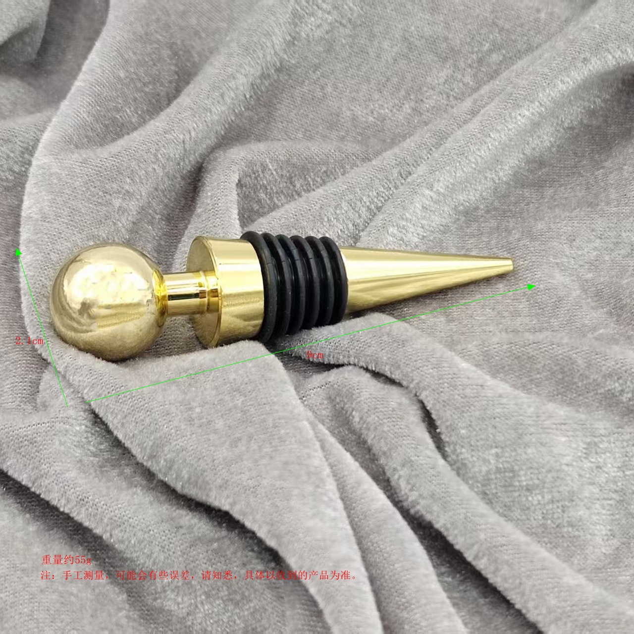 금속 모조 금 둥근 머리 6선 밀봉 와인 병 마개 - 레드 와인 보존 와인 마개