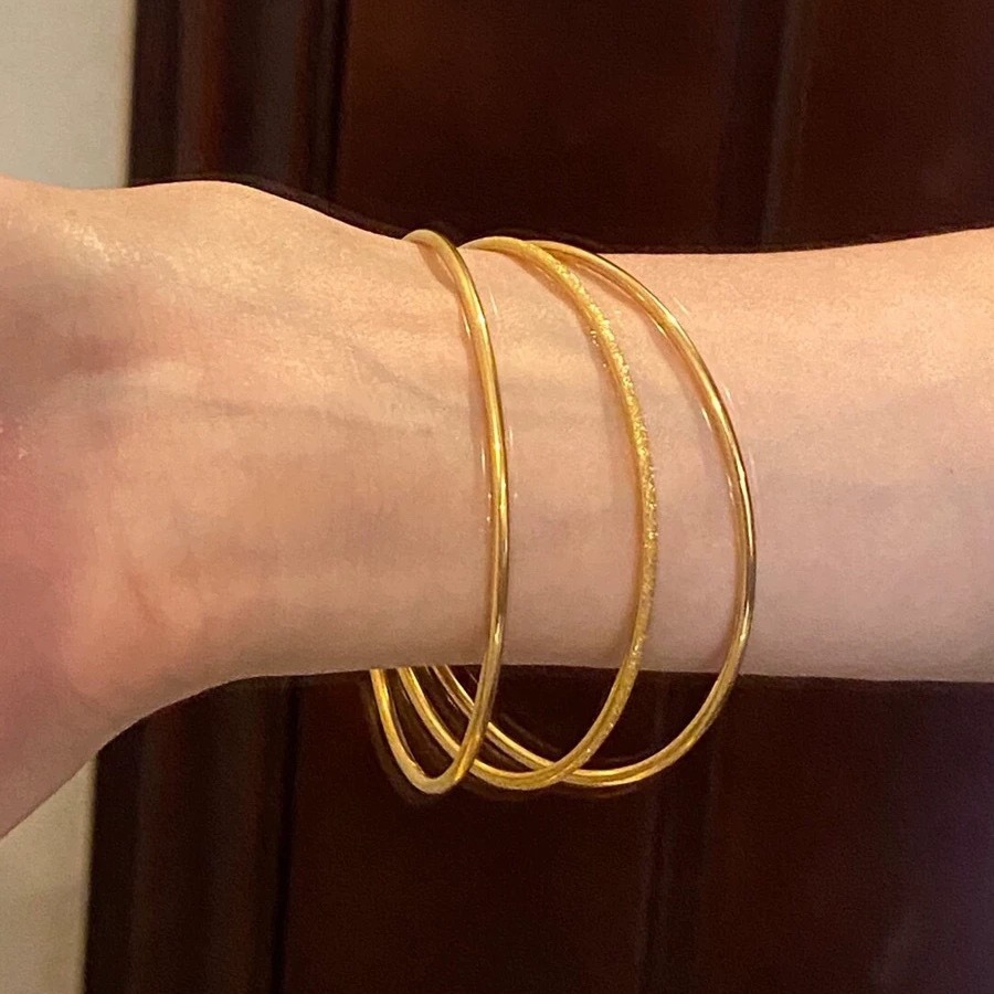 Jindian Same-style Three-generation Three-generation Three-generation Bracelet Women's Superior Sense Two-light One-sand Long-standing Color-free All-_voghion.com