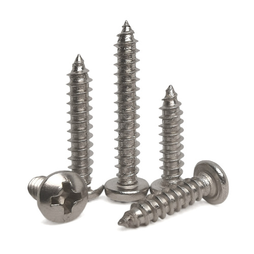Wholesale round head cross tapping screws PA304/316 pan head screws stainless steel self tapping screws M2M3M4M5