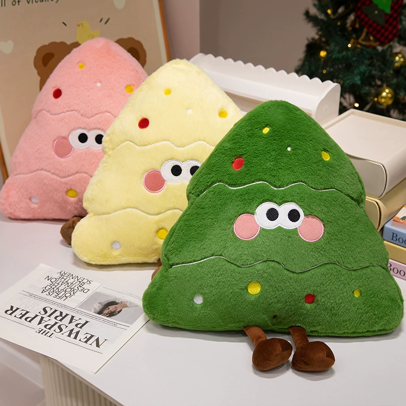 Симпатичная рождественская елка подушка рождественские украшения сосновые офисные сиденья талия подушка автомобильная подушка диван спинка