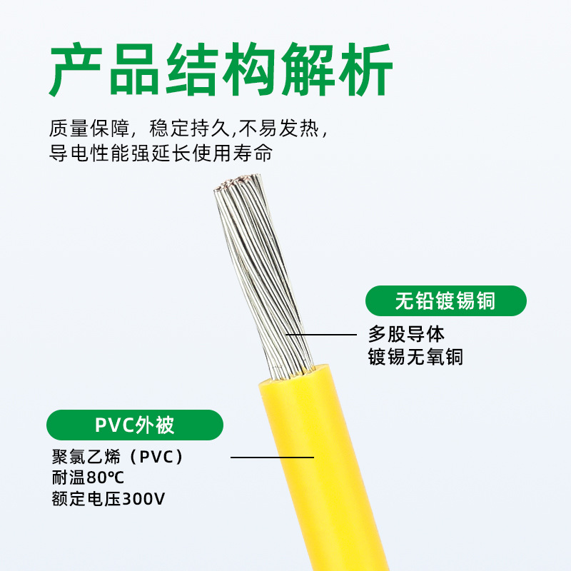 アメリカ規格電子線正規品1007-26awg 24 22 20 18 16 14番錫メッキ単芯LED導線