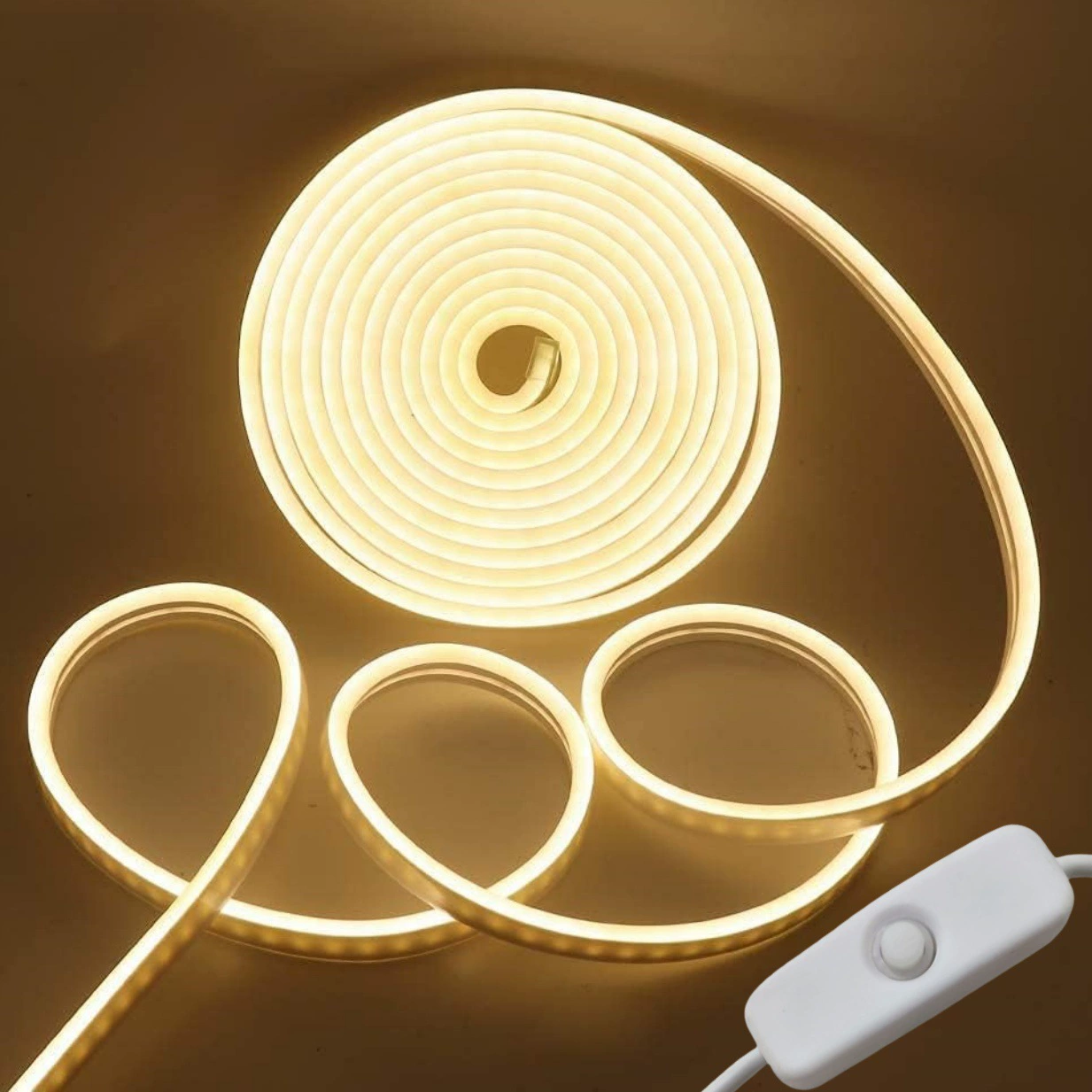 Светодиодный гибкий силиконовый свет с низким давлением D22 неоновый светильник с атмосферой 360 градусов свечение наружного водонепроницаемого освещения неоновый свет