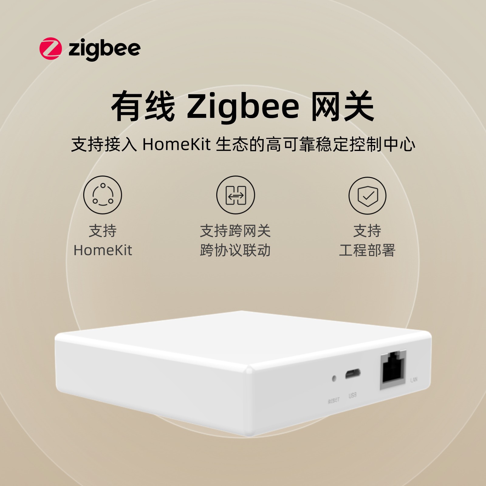 涂鸦智能有线Zigbee网关远程控制智能家居跨协议联动多功能性网关