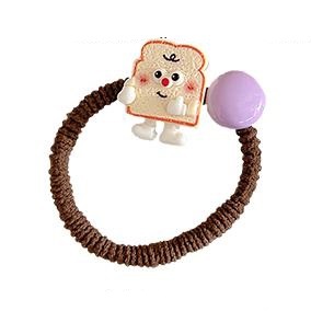 Galletas de dibujos animados cabello de galletas de cabello de cabello de mujer no lastimar cabello de cola de caballo de alta elasticidad y anillo de cabello duradero lindos toques de banda de goma