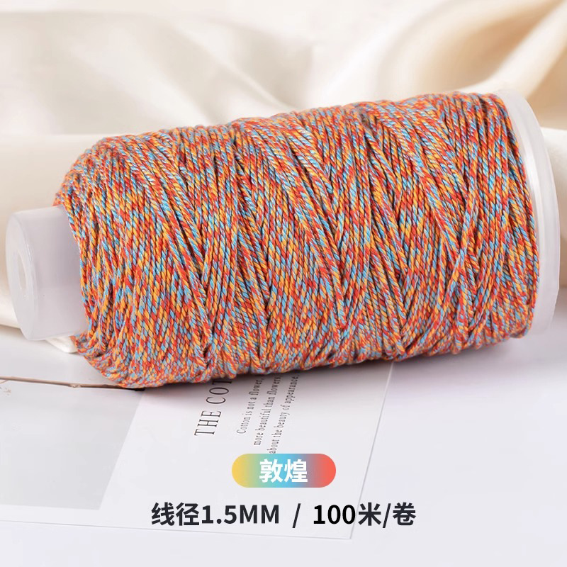 卸売チベット手こね綿ロープ大ロール暗号化菩提文遊び糸ブレスレットブレスレット編みロープ手こね綿糸編みロープ|undefined