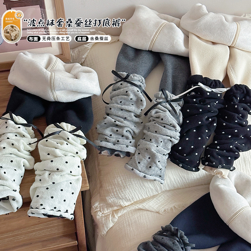 【现货】女童冬款裤子儿童纯棉a类外穿打底裤加绒加厚保暖一体绒