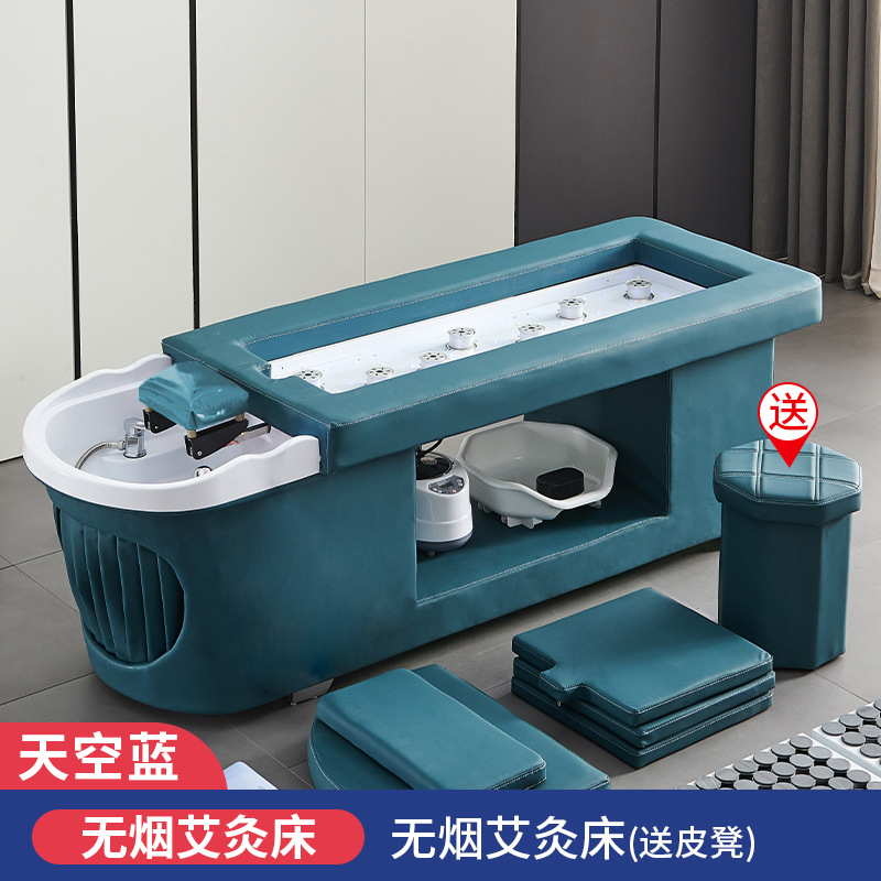 Sky Blue-cama de moxibustión-cama estándar