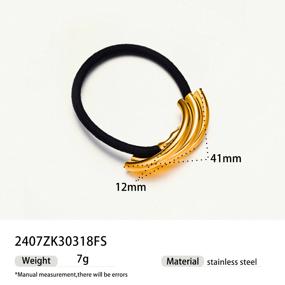 TINA Europa y América joyas de cabello de acero inoxidable anillo de cabello de alta calidad induces correa de cabello de cola de caballo alta joyas de cabello