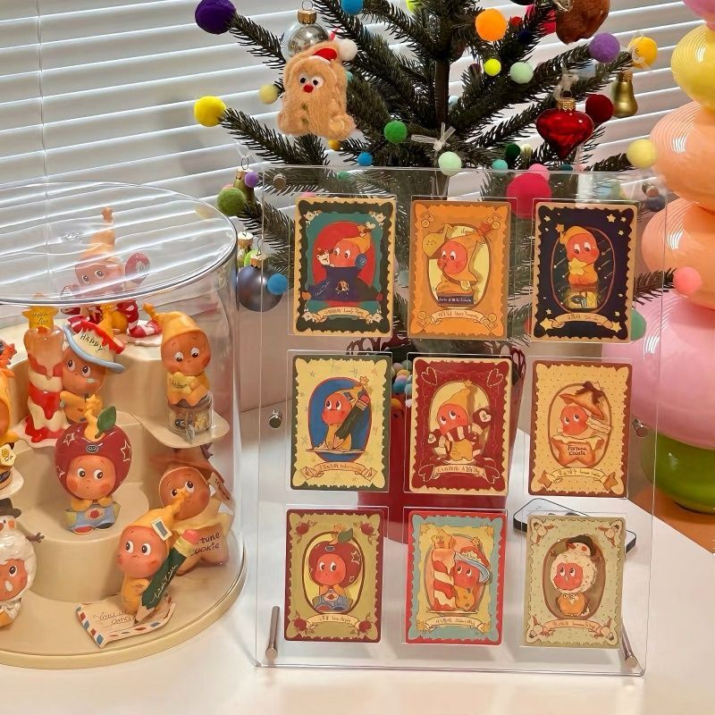 Bubble Mart Star Man Blind Box Card Small Card Acrylic Display Stand Star Polaroid Desktop Photo Frame Stand