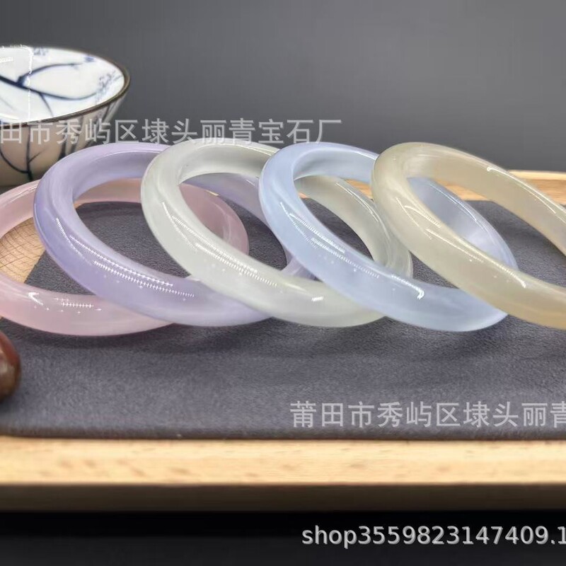 Directly Supplied from the Manufacturer, Cat's Eye Stone Bracelet, Ice-Clear White Chalcedony Bracelet for Women, Fresh Style, Live Streaming Supply Bracelet