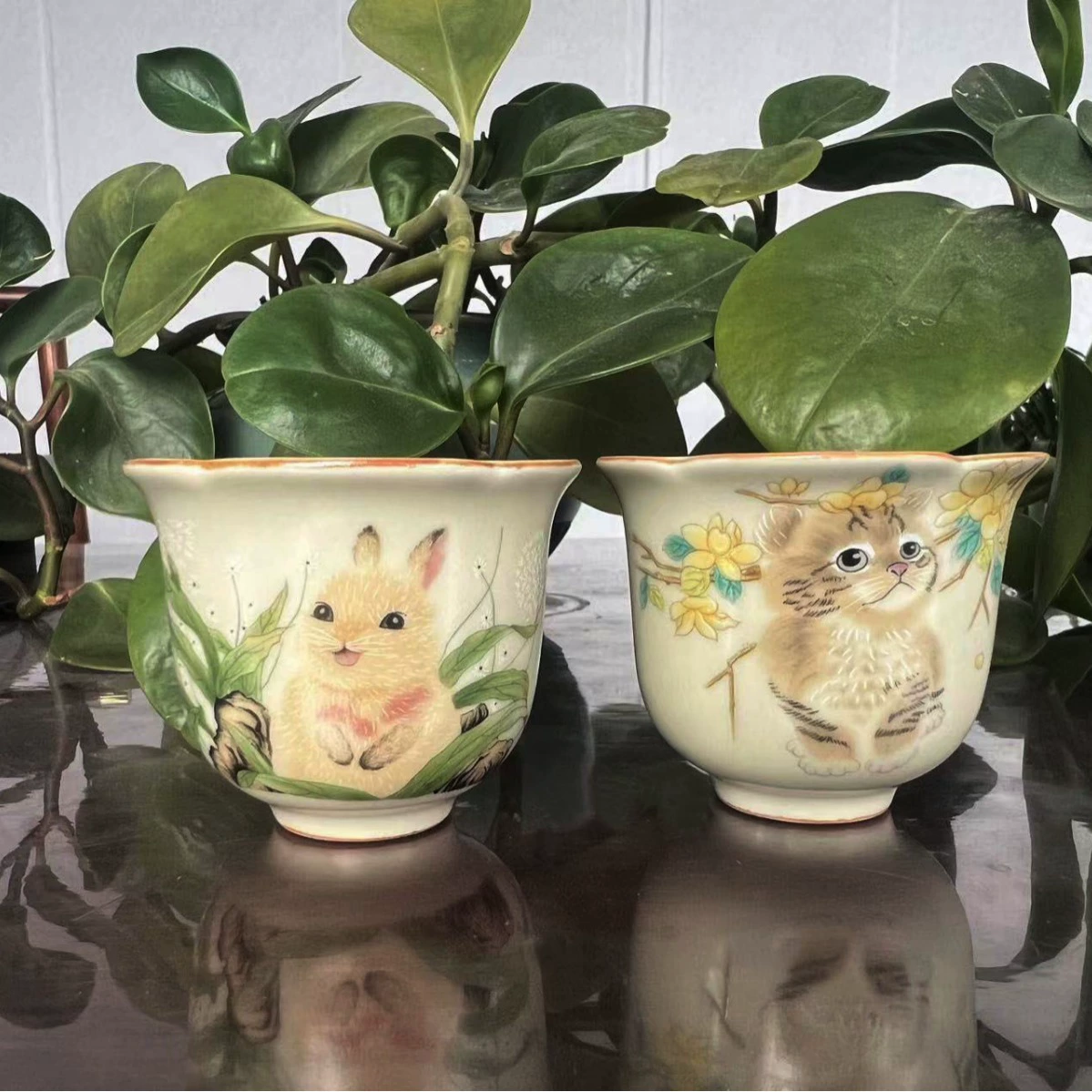 Производитель Ruyao Meng Cat Tea Cup Одная чашка чая для гостей