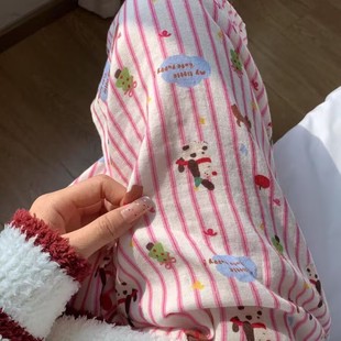 Summer Thin Walking Pants, Cute Casual Pajamas, Women's Wearable Trousers, Students' Loose, Lazy, High-Waisted Straight Pants