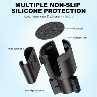 Amazon cross-border car water cup mobile phone holder multi-function car cup holder extender beverage large cup holder