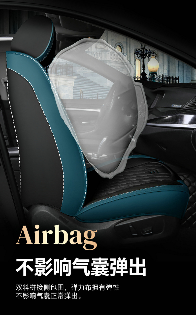 Car Seat Cover New Special Full Surrounding Four Seasons Universal Perforated Breathable Full Leather Winter Car Interior Supplies Seat Cushion