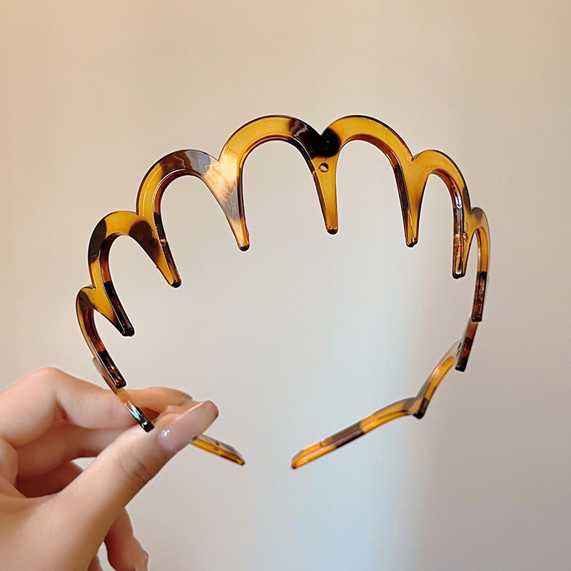 Nuevo producto de lana de color de doble uso, peine para el cabello ondulado, diadema de cara superior de cráneo alto, nueva moda, accesorios para el cabello suave para mujeres