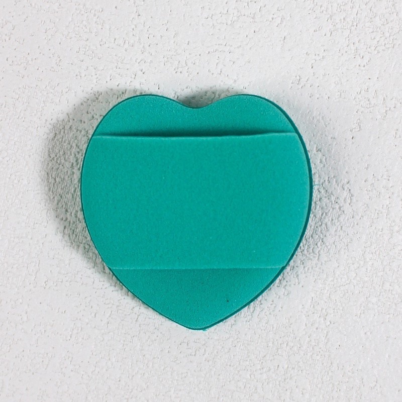 Corazón de dedo pulgar dedo polvo de cojín de aire para secar y húmedo de doble uso de polvo de blindaje facial algodón de maquillaje de alta elasticidad