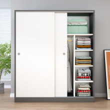 定制小户型出租房用简易组装储物衣橱衣柜家用卧室推拉门儿童跨境