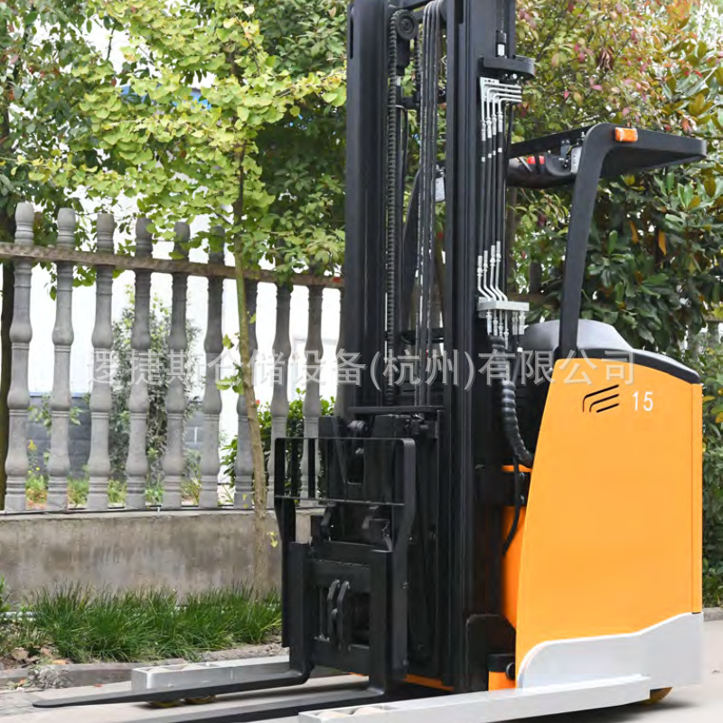 电动前移式叉车侧站伸缩式双伸位窄通道高位双剪叉堆垛机1.5吨