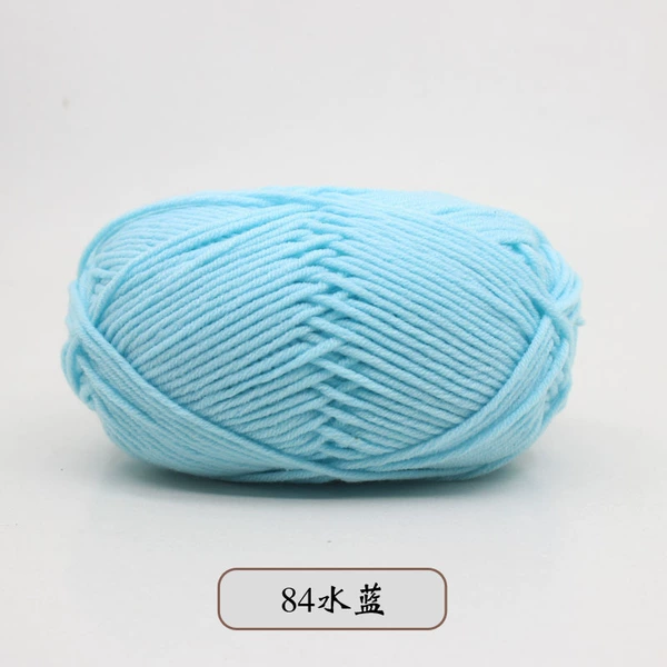 Aqua Blue#84*16S*Normal*5*Xinjiang long-staple cotton 80% milk fiber 20%