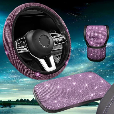 Steering wheel cover: Pad, Gear Handle Cover, Cross-Border Popular - pink-38cm