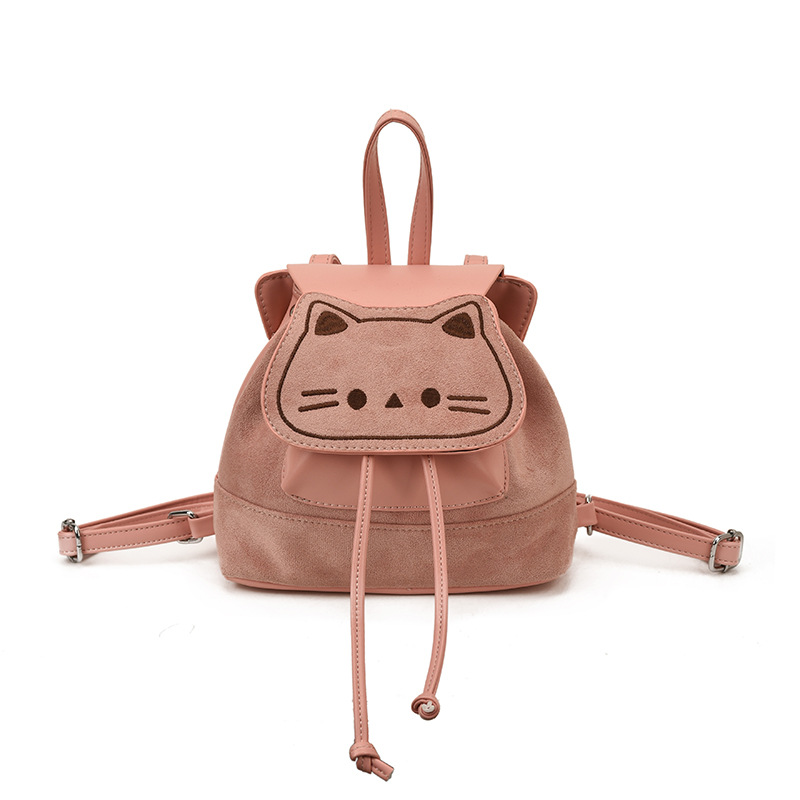Mochila coreana esmerizada para niños y niñas, caricatura lindo gatito, mochila para bebés, nuevo otoño y invierno mochila para niños.