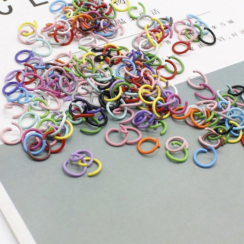 Popular Metal Paint Colorful Open Ring Single Ring Connecting Ring DIY Handmade Jewelry Accessories Factory Direct Supply