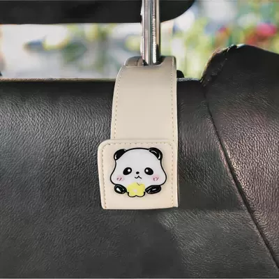interior hook, Car hanging - beige-hook-yellow-flower-little-panda