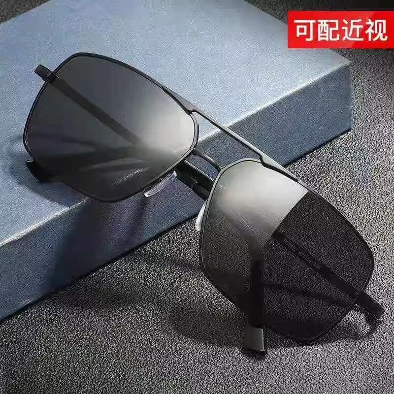 近视太阳镜男士时尚大框眼镜可配有度数墨镜开车防眩光高清驾驶镜