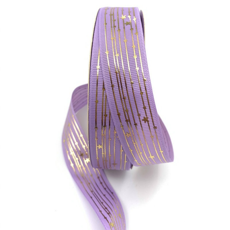 Hilo dorado cinta Star ribbon bar material de soporte cinta flor caja de regalo embalaje cinta hecha a mano al por mayor