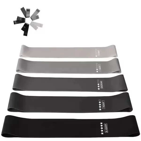 Black gradient series elastic belt yoga tension belt fitness resistance belt elastic ring cross-border direct supply TPE5 pack