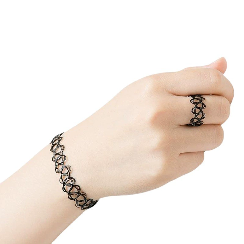 Рыбная нить ожерелье завод прямых продаж Рыбная нить ретро татуировка ключица ожерелье воротник Yiwu ручной работы тканые украшения оптом