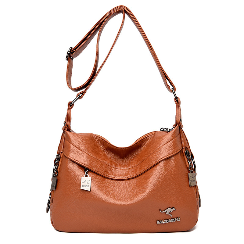 Barley Kangaroo 2021 New Women's Bag Simple Fashionable Middle-aged and Elderly Large Capacity Shoulder Bag for Mother Casual Bag