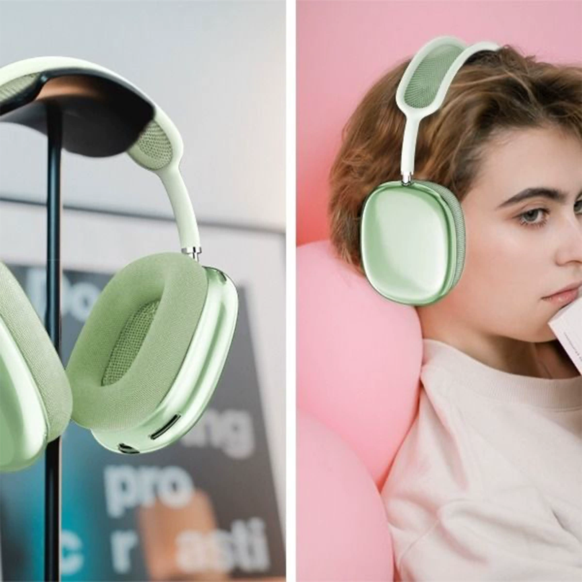 Suitable for AirPods Max Cross-Border Head-Mounted Bluetooth Headphone Cover Tpu Transparent Anti-Fall and Dust-Proof All-Inclusive Protective Cover