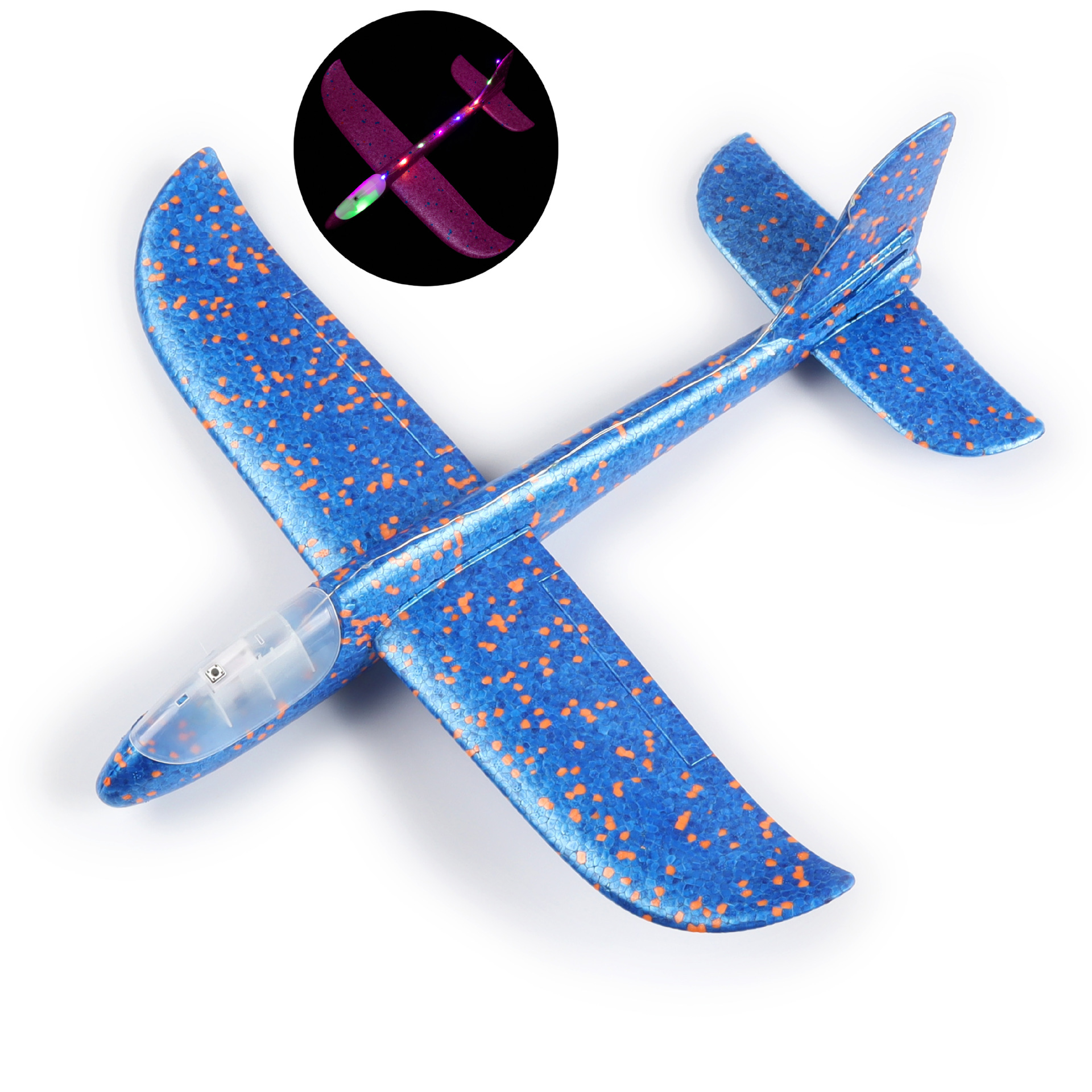 전신 조명 48cm 손으로 던지는 항공기 (파란색)