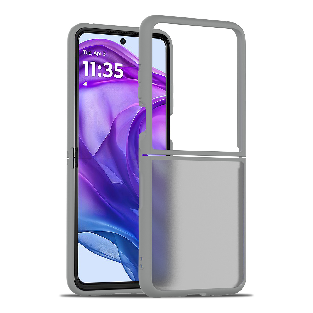 Transfronterizo Moto Razr + 2024 / 2025 piel de la caja de teléfono semipermeable esmerilado cubierta plegable a prueba de caídas