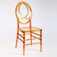亚克力椅子 透明琥珀色树脂凤凰椅 金色水晶塑料餐椅凳子户外桌椅