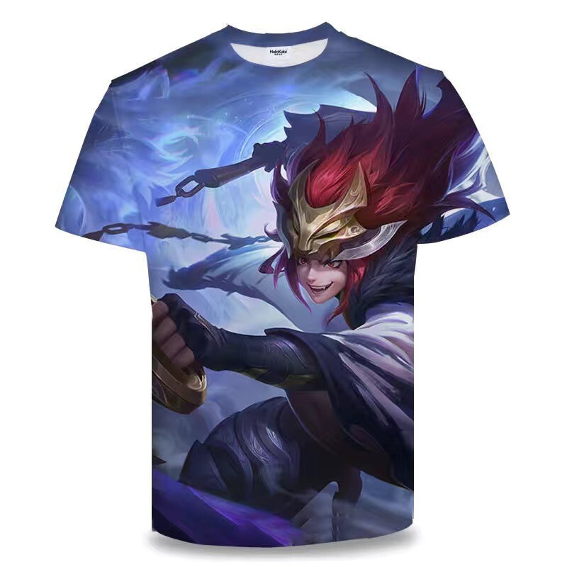 The glory of the king T-shirt Monkey King Supreme Treasure Hellfire Ma Chao Shenwei Clothes 3D Printing Fashion High Street Short Sleeve