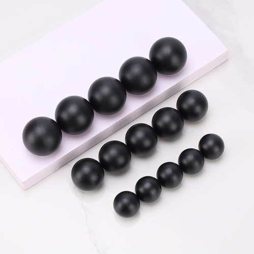 Round ball smooth handle, simple single-hole plastic electroplated handle for modern bathroom cabinet and furniture accessories, small handle