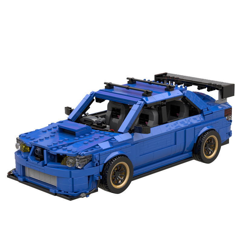Cross-Border Hot-Selling Moc Building Block Set Toy Car Sports Car Racing Car Subaru Impreza Wrx Sti 2007