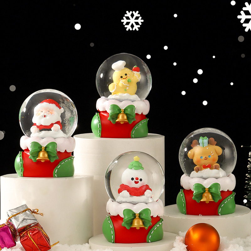 Una variedad de regalos de decoración de Navidad Navidad iluminante bola de cristal caja de música ventana diseño de velas lámparas de viento árbol de Navidad