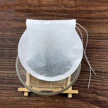 新品滤纸圆形茶叶包装袋茶包袋一次性泡茶袋 抽线咖啡药粉过滤袋