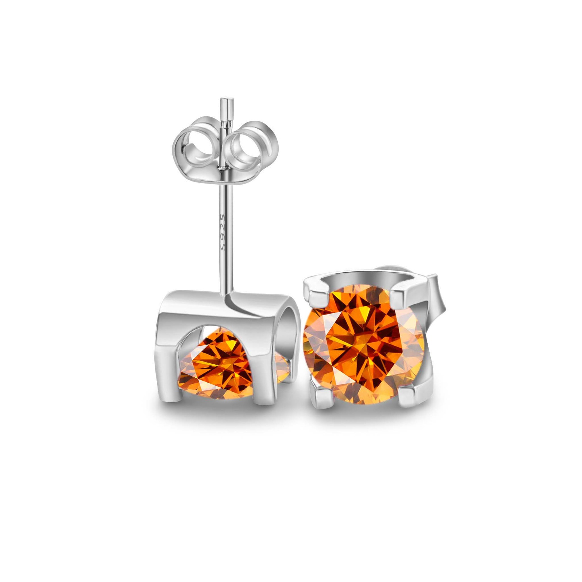 Color azul-verde pernos de piedra de mozanita estilo de cabeza de toro S925 material de plata en vivo suministro de comercio electrónico transfronterizo exclusivo