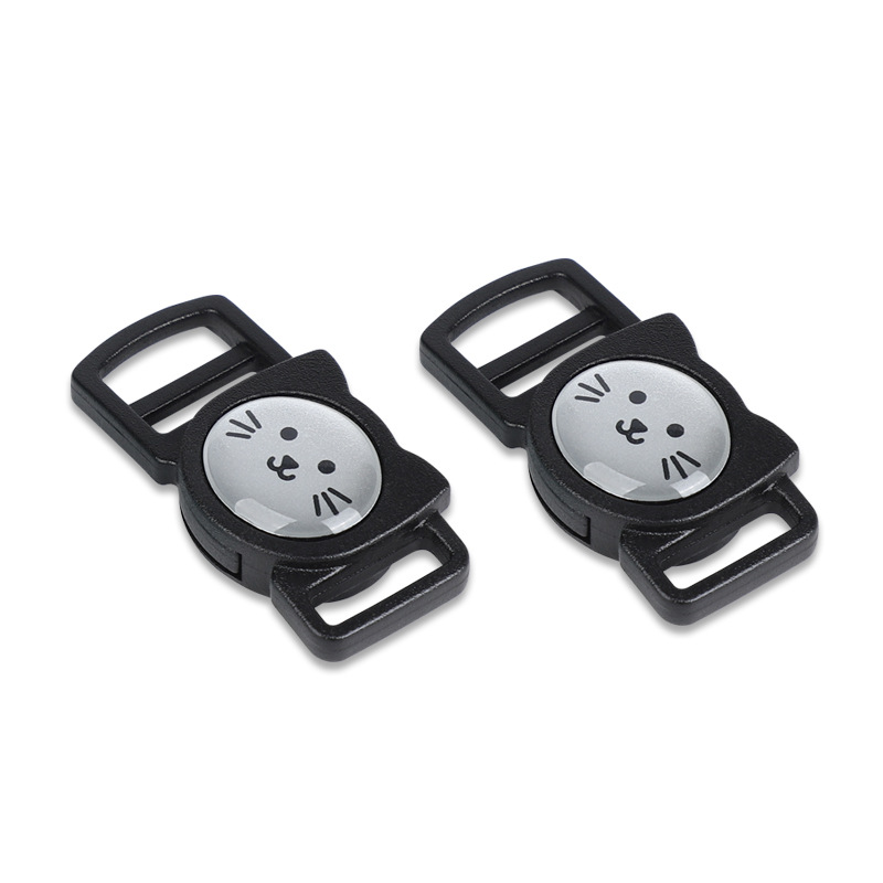 Inventario POM mascota gatos collar de corbata botón negro mini gatos accesorios de botón etiqueta de goteo botón madre