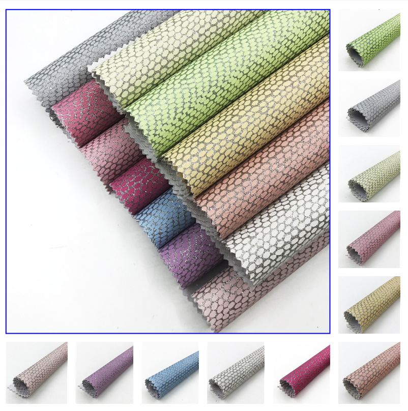 21年新款 金葱粉布鞋面皮革闪光蛇皮纹格利特